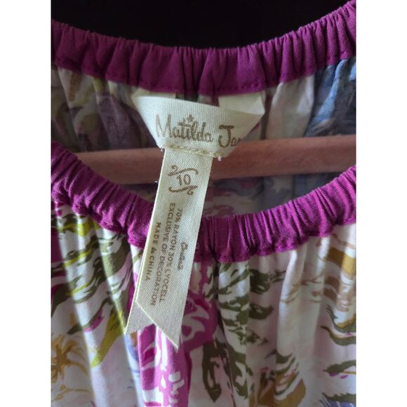 Matilda Jane Bird Of Paradise Short Sleeve floral tiered Dress Enchanted Garden - Picture 3 of 6